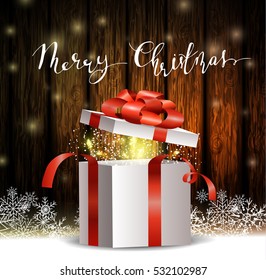 Vintage Christmas wood background