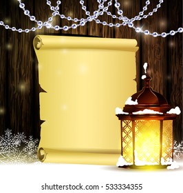 Vintage Christmas wood background