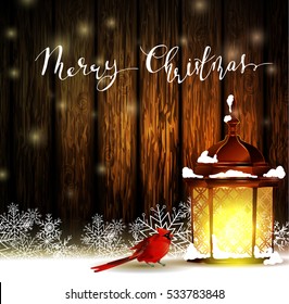 Vintage Christmas wood background