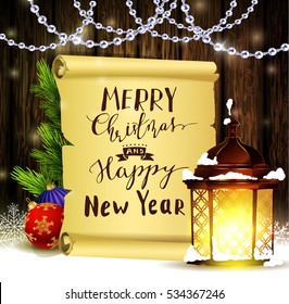 Vintage Christmas wood background