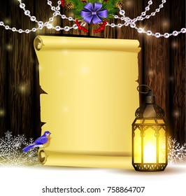 Vintage Christmas wood background