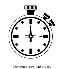 Vintage chronometer isolated in black and white