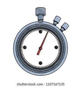 Vintage chronometer isolated scribble
