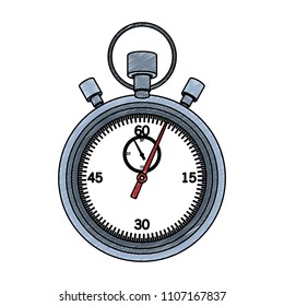 Vintage chronometer isolated scribble