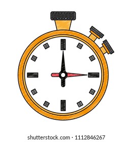 Vintage chronometer isolated scribble