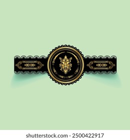 Vintage Cigar Label bands Template Vector logo. Cigar label design collection