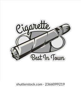 Vintage Cigarette Logo, Black And White Cigarette Logo