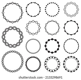 Vintage circle badges frame label sticker badge icon vector illustrations