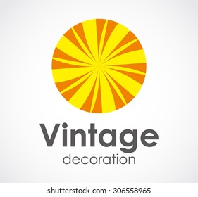 Vintage circle decoration abstract vector logo design template ornament round business icon art company identity symbol concept