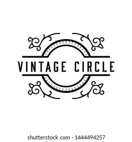 Vintage Circle Decoration Badge Emblem