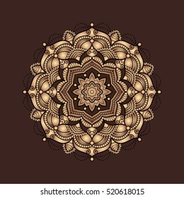 Vintage circle decorative elements. Oriental pattern, hand drawn vector illustration. Islam, Arabic, Indian, turkish, pakistan, chinese, ottoman motifs