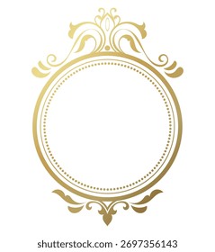 Quadro de círculo vintage, padrão decorativo para texto, cartões