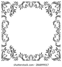 Vintage circle frame with floral elements can be used for greeting card, invitation, cover and more designs.