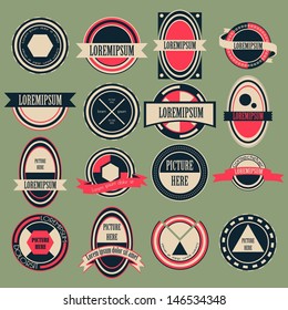 Vintage Circle Logo Vector Set