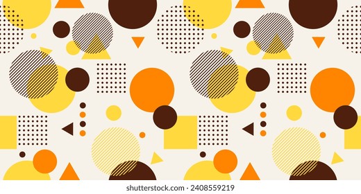 Vintage Circle Minimal Geometric Design Pattern. Artistic Background for Gift Wrapping, Cards, and Banners Website Decor.