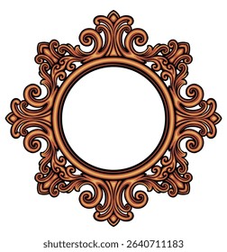 vintage circle ornament classic with decorative frames and borders with premium quality vector illustration