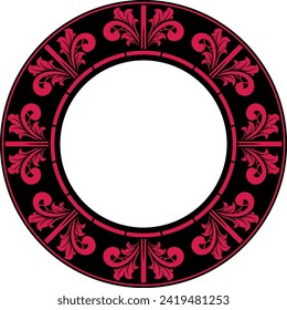 Vintage circle ornament frame vector illustration