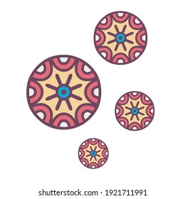 vintage circle ornament vector graphic illustration