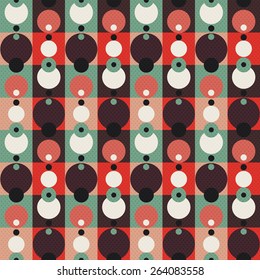 vintage circle seamless pattern