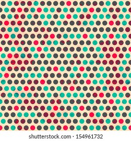 vintage circle seamless pattern with grunge effect