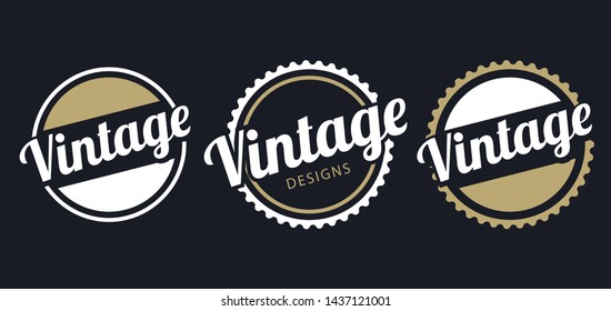 Vintage Circle Template on Vector