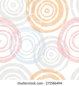 Vintage circles seamless pattern. All objects are conveniently grouped  and are easily editable.
