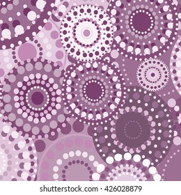 vintage circular retro ornament vector background pink