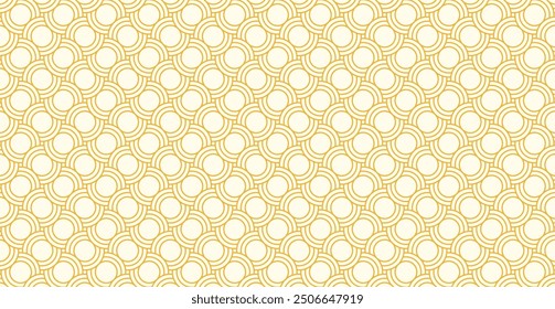 Vintage Circular Shape Golden Pattern Background