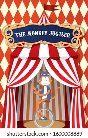 vintage circus design template vector/illustration