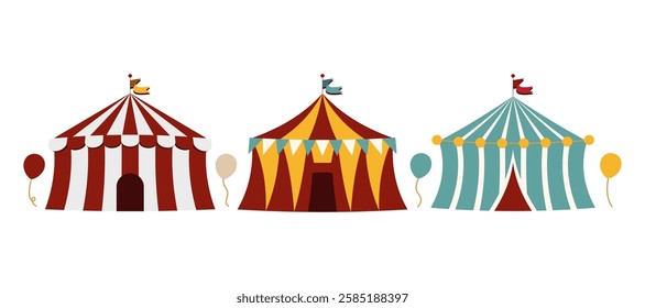 Vintage Circus Tent Collection with Balloons