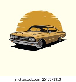 vintage clasic car illustration . car vector