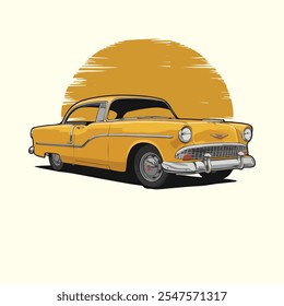 vintage clasic car illustration . car vector