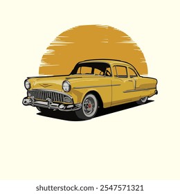 vintage clasic car illustration . car vector