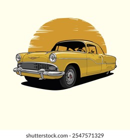 vintage clasic car illustration . car vector