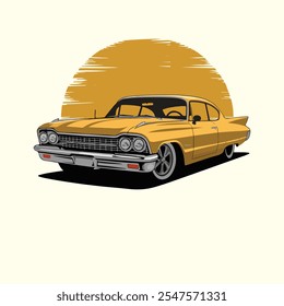 vintage clasic car illustration . car vector