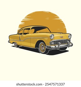 vintage clasic car illustration . car vector