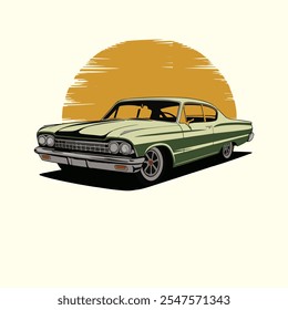 vintage clasic car illustration . car vector