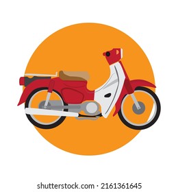 vintage clasic motorcycle vector ilustrator