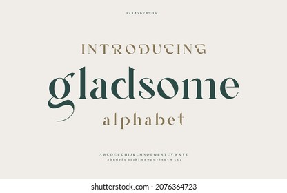 Vintage and classic alphabet font set design. Vector illustration typeface. Decorative serif fonts collection. Ligature collective designs.