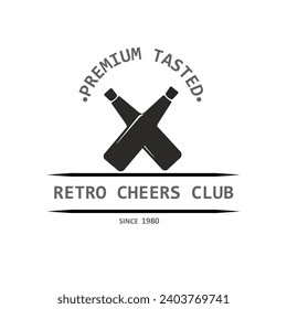 vintage classic bar logo design.alcoholic drink icon.template inspiration