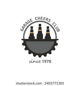 vintage classic bar logo design.alcoholic drink icon.template inspiration