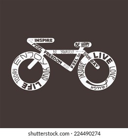 Vintage classic bicycle. Vector illustration