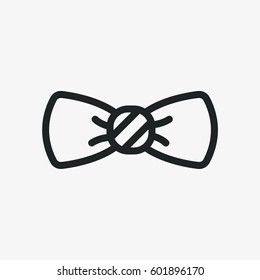 Vintage Classic Bow Tie Minimal Flat Line Stroke Icon Pictogram Symbol Illustration