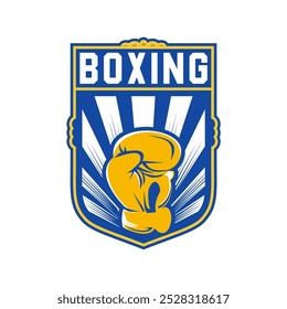 Vintage Clássico Boxe logotipo emblema design, Clube de luta, clube de combate vetor