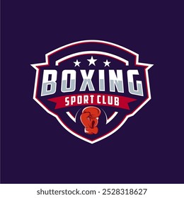 Vintage Clássico Boxe logotipo emblema design, Clube de luta, clube de combate vetor