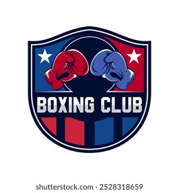 Vintage Clássico Boxe logotipo emblema design, Clube de luta, clube de combate vetor