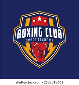 Vintage Clássico Boxe logotipo emblema design, Clube de luta, clube de combate vetor