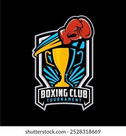 Vintage Clássico Boxe logotipo emblema design, Clube de luta, clube de combate vetor