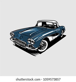 vintage classic car vector