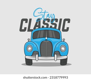  Vintage Classic car vector illustration,retro style for logo and t shirt design